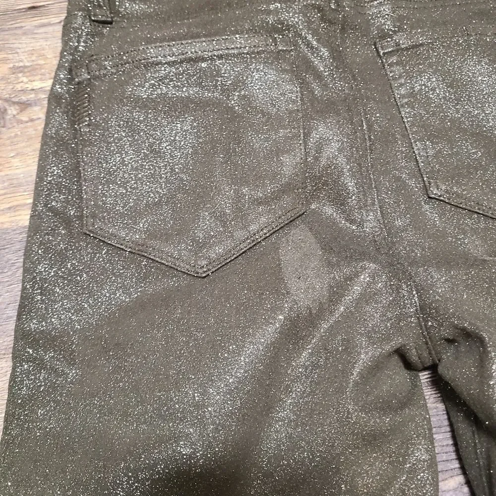 Paige Cropped Claudine Glitter Sparkle Jeans - Picture 10 of 10